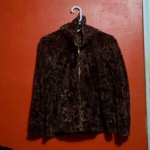 Style & Co. Leopard Pattern Zip-Up Jacket – Women's Size M